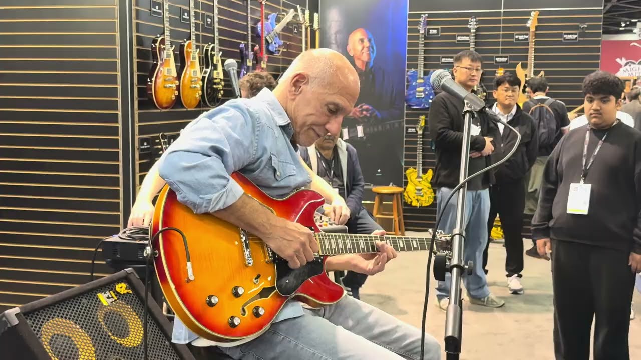 Larry Carlton smooth jazz guitar at NAMM 2026