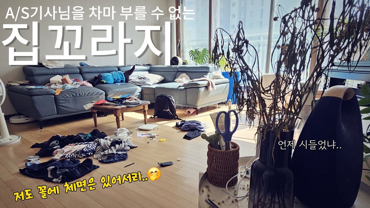 냉장고가 고장나서 청소부터 해봅니다. 저도 체면이 있지..기사님 부르기 전 집청소ㅋ /집이 더러운것도 다 이유가 있...