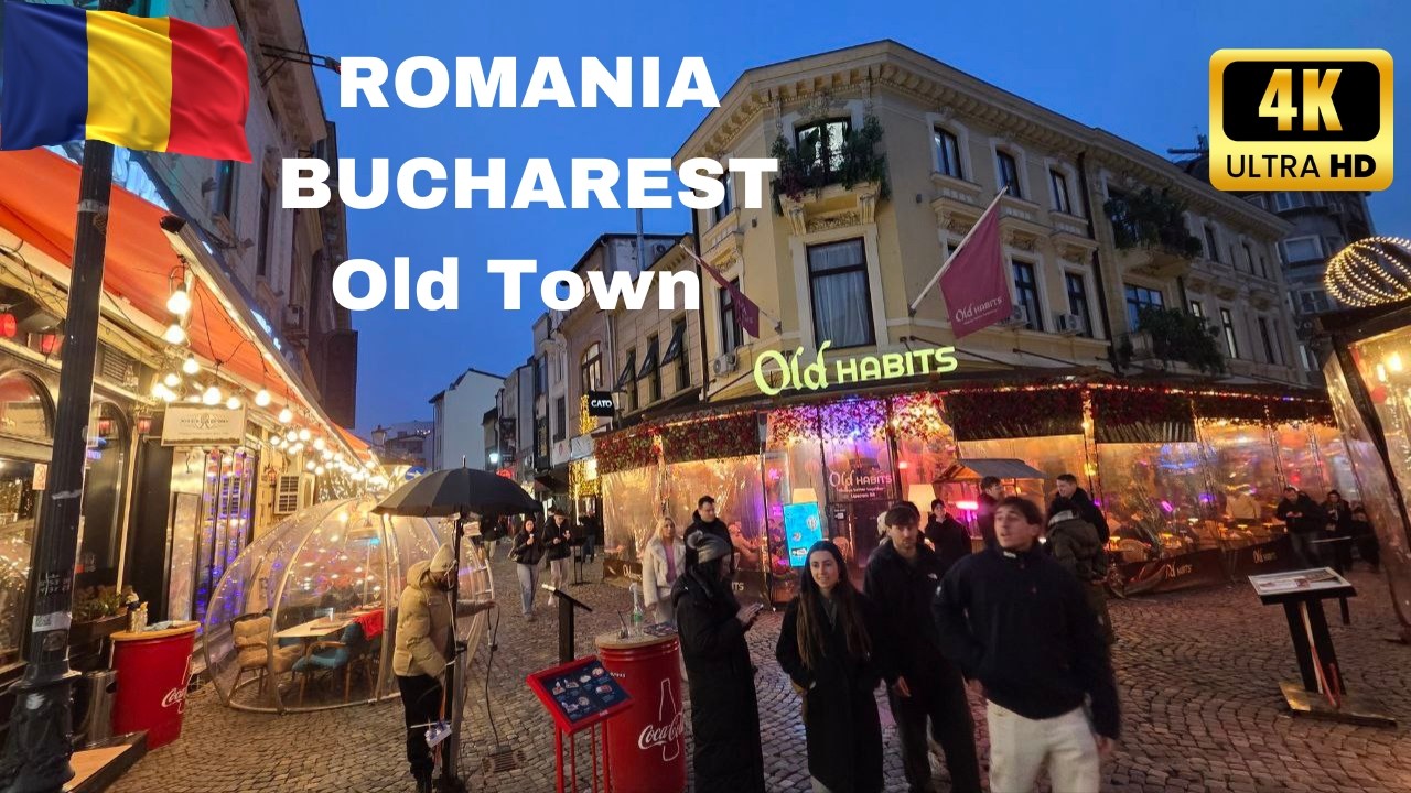 ROMANIA, Bucharest Old Town Walking Tour 🇷🇴