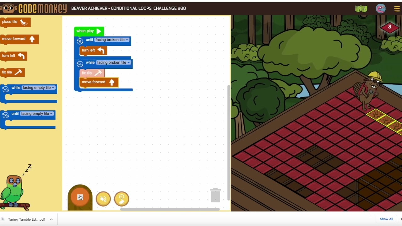 Beaver Achiever Conditional Loops 30