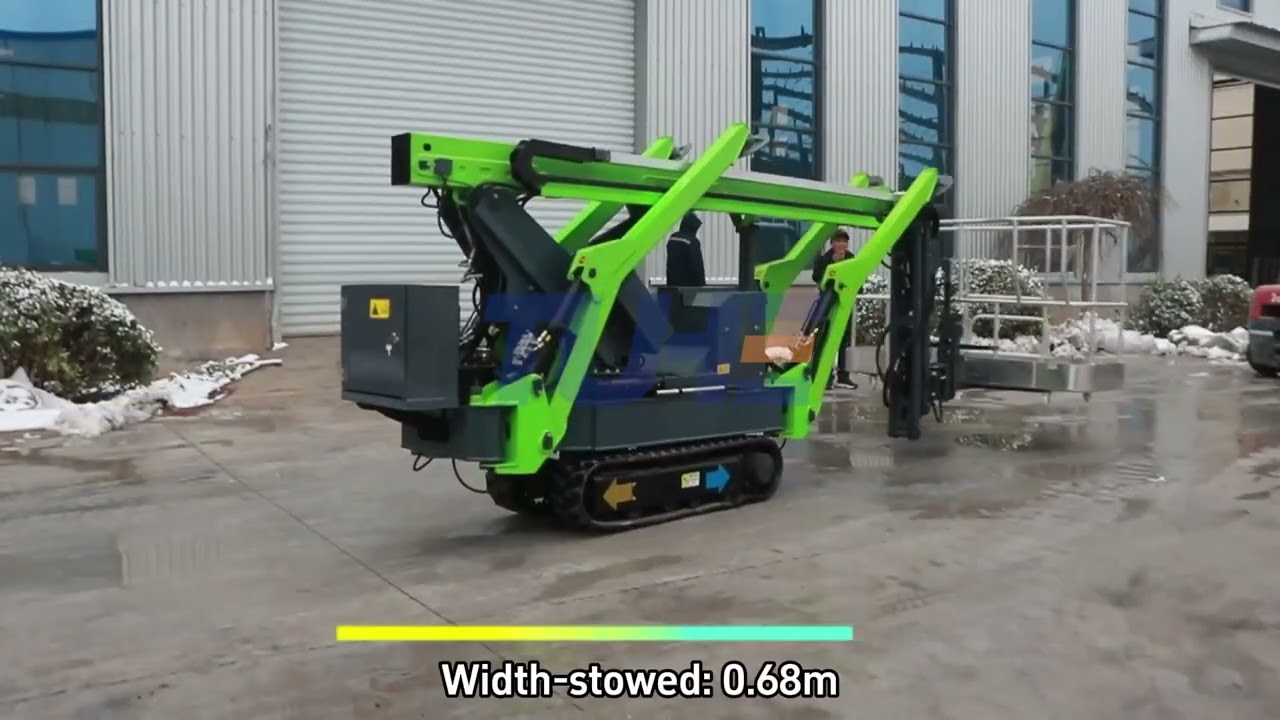 Aerial Work Platform with Spider Legs Compact Crawler lift Telescopic Boom Lift with Spider Design
