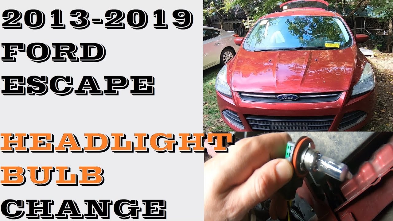 Как заменить лампы в фарах Ford Escape 2013-2019