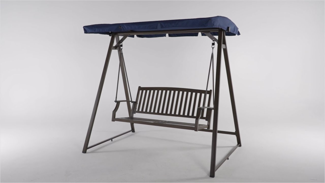 Meadowview Outdoor 2-Seat Patio Swing Chair Install Video
