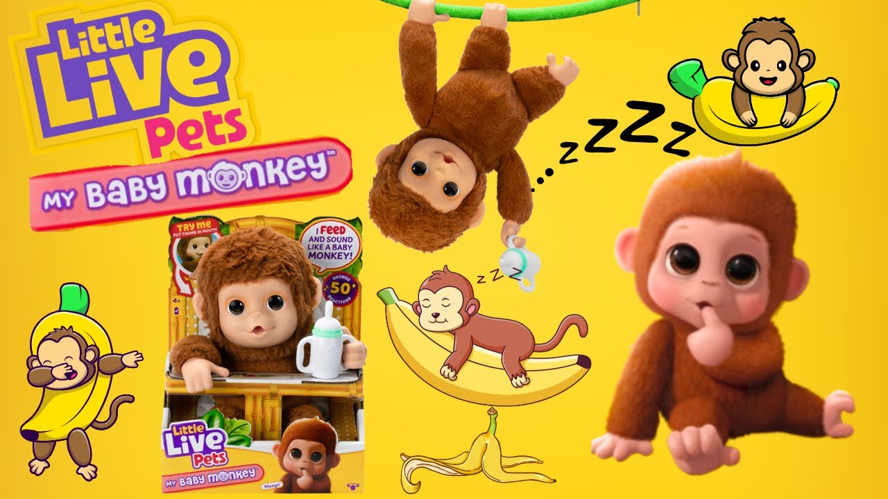 Little Live Pets My Baby Monkey Mango: распаковка и прохождение
