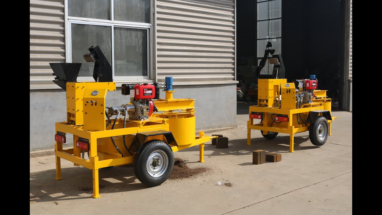 hydraform interlocking compressed earth block brick making machine