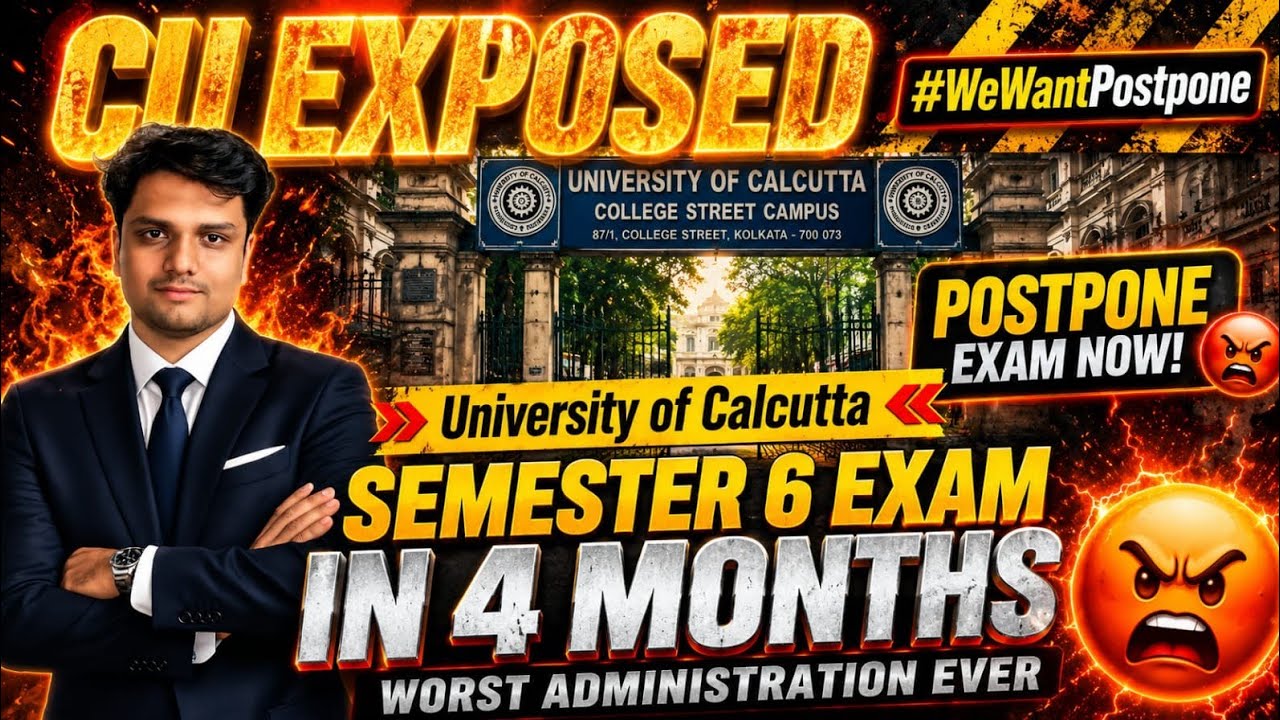 CU Management Exposed 😡|  Exam In 4 Months❌ |  Postpone sem-6 Exam | Scam  #calcuttauniversity 😡