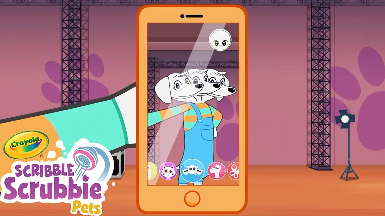 Playing With Phone Filters! 📱 Crayola Scribble Scrubbie | Funny Cartoons for Kids