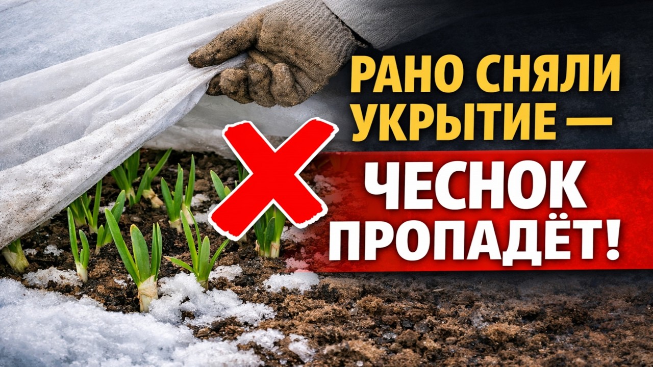 СЕКРЕТ 20-летнего агронома: ОДНА ошибка в феврале, и урожая чеснока НЕ БУДЕТ! Когда снимать укрытие