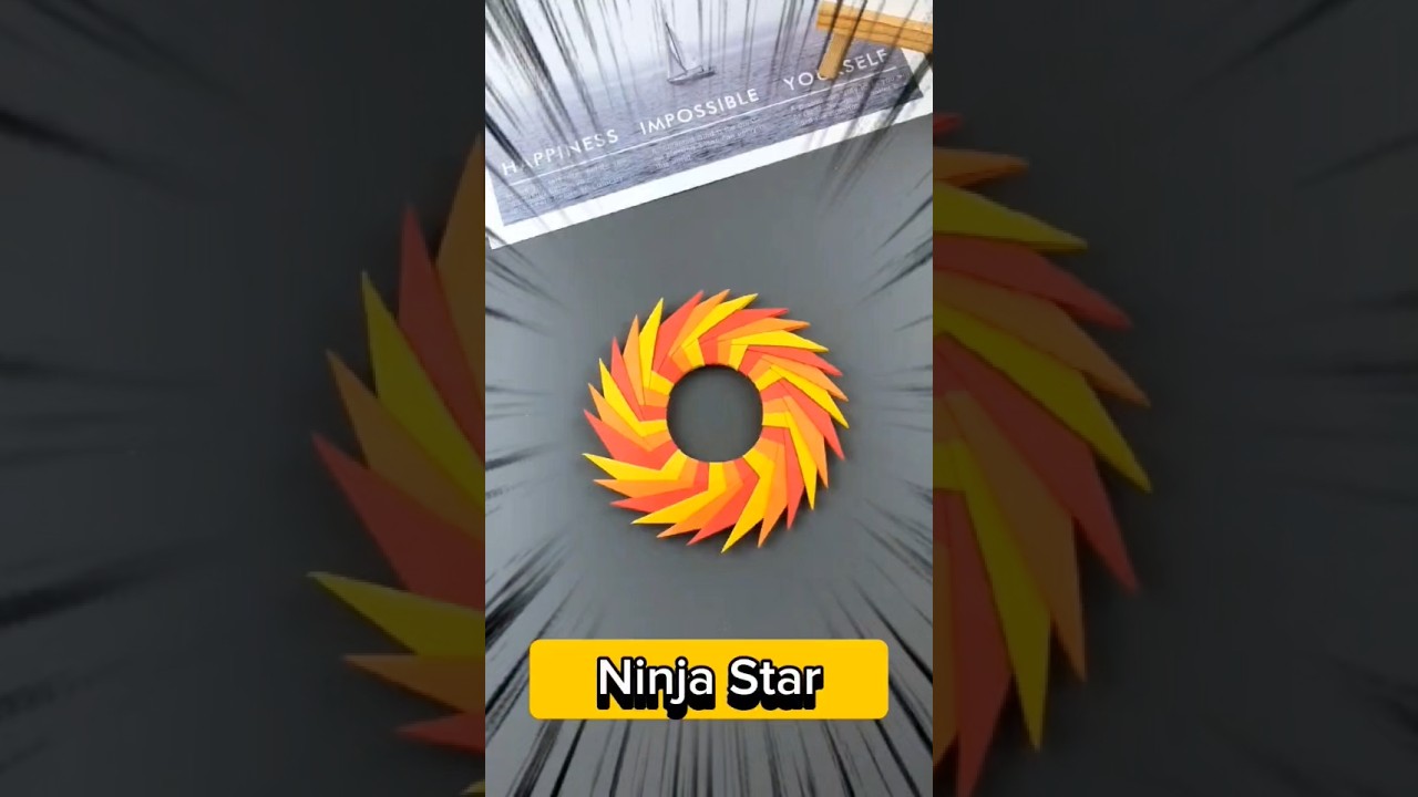 Ninja Star &ndash; 27 pieces, 15 seconds&hellip; and BOOM! #origamis #shortsvideo #viralshort #papercraft