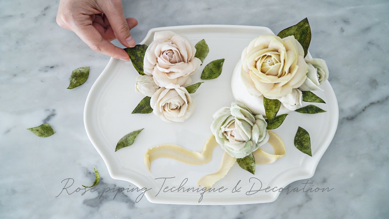 앙금플라워 장미 파이핑과 컵케이크 꾸미기, piping rose, piping techniques