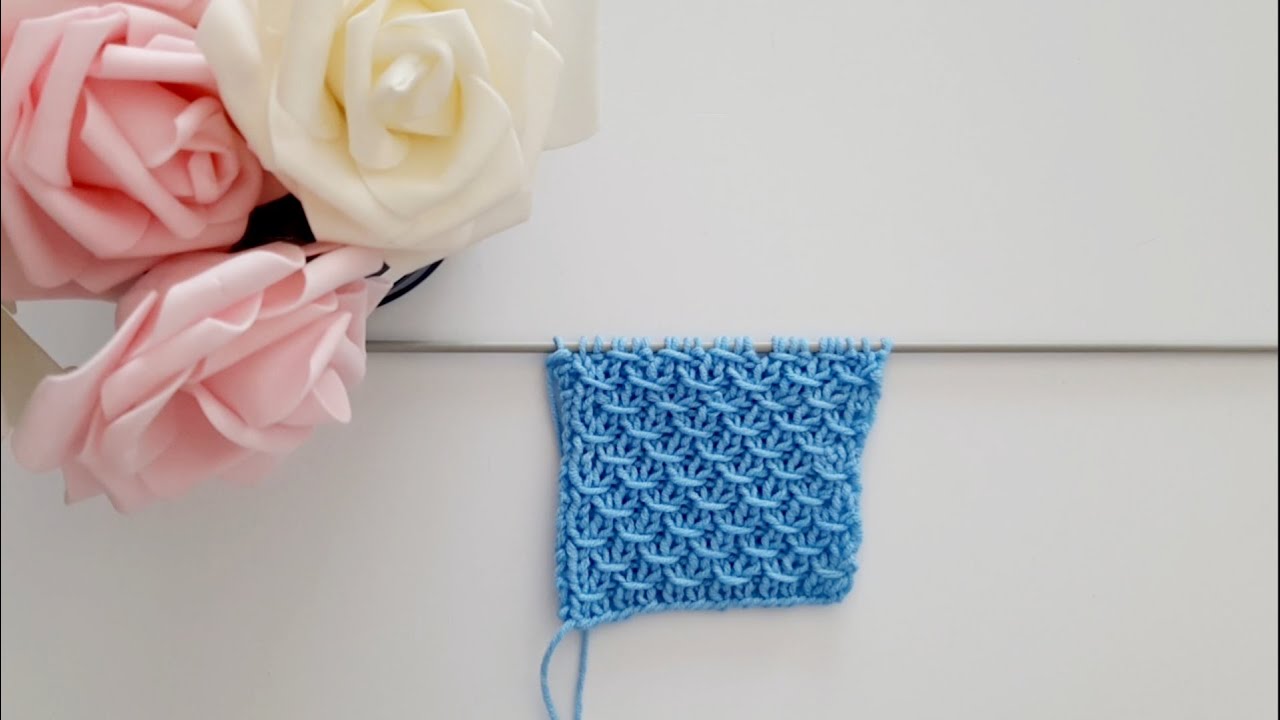 Motivo elastico ai ferri n° 59 / elastic knitting pattern / como tejer punto elastico