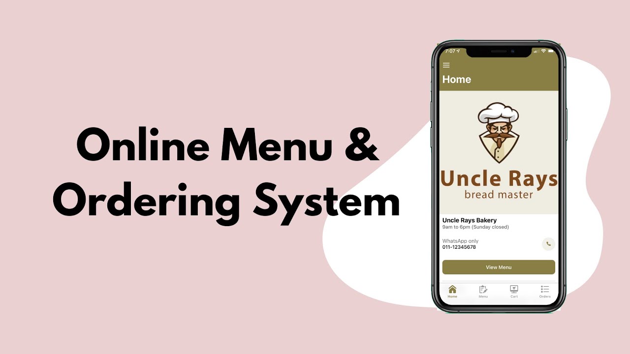 Online Menu Ordering System (Dine In, Takeaway, Delivery)
