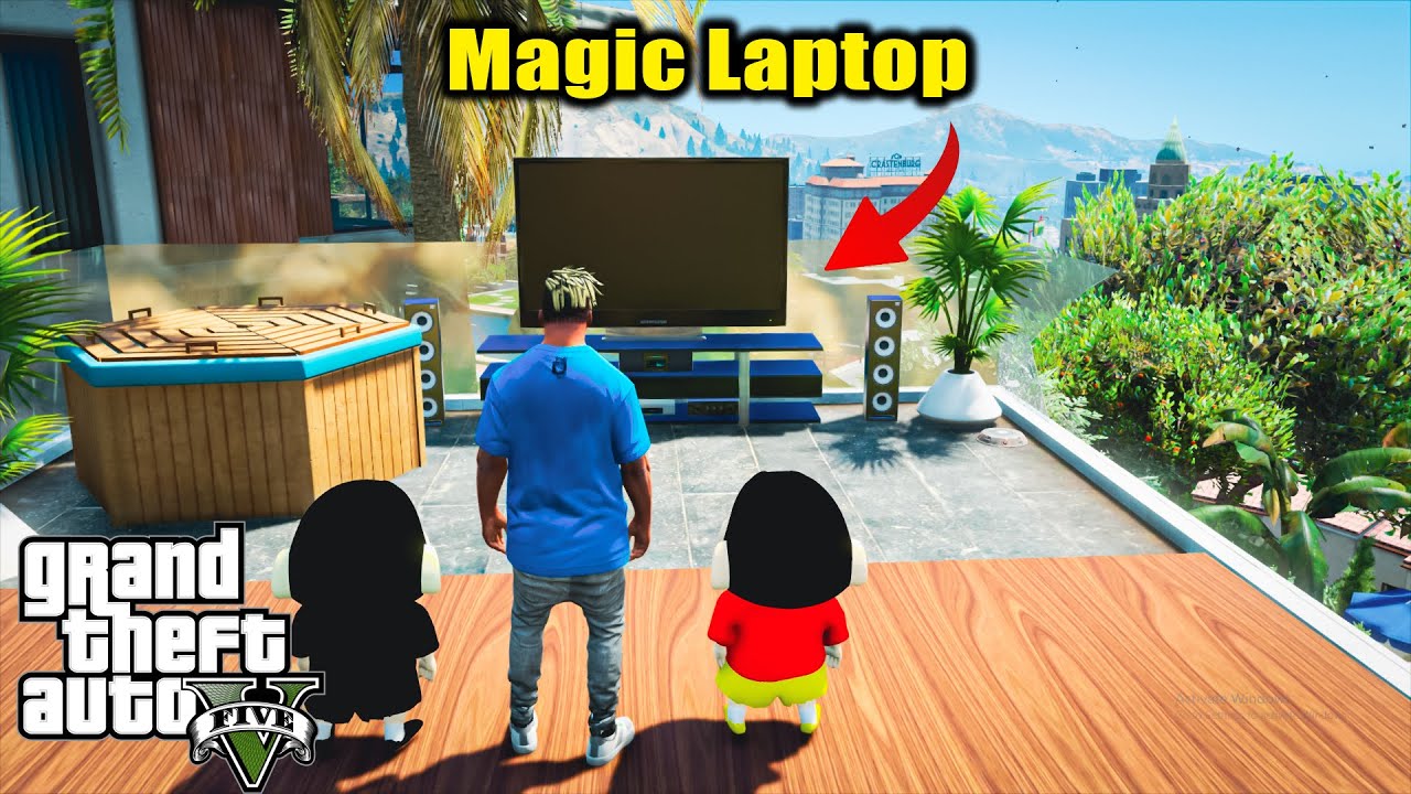 GTA 5: Shinchan Buy New Magic Laptop in Gta5...!