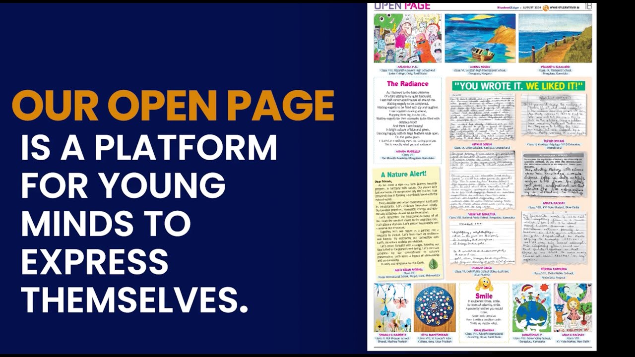How to submit entries for Open Page in Student Edge