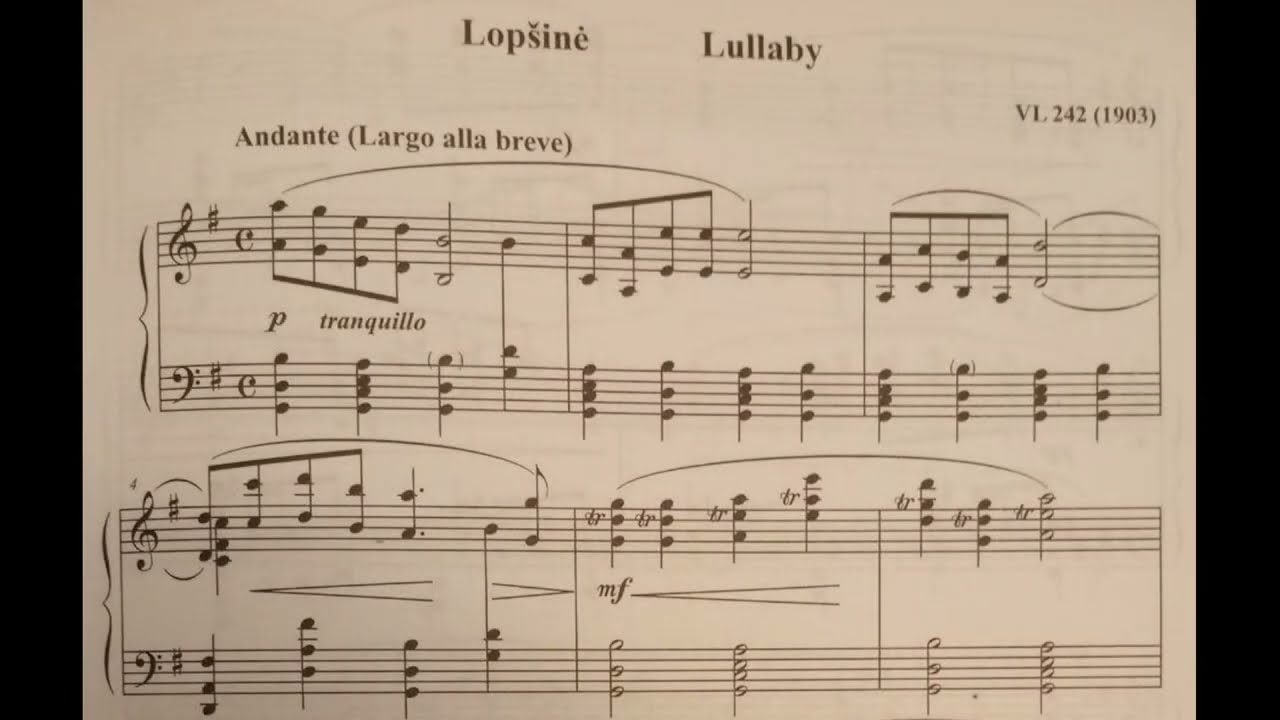 Чюрленис. Колыбельная / Ciurlionis. Lullaby