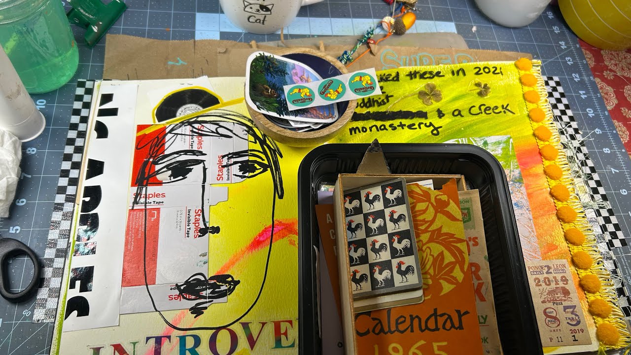 #2 Putting Random Ephemera in my Art Journal #artjournal #junkjournal #gluebook #creative