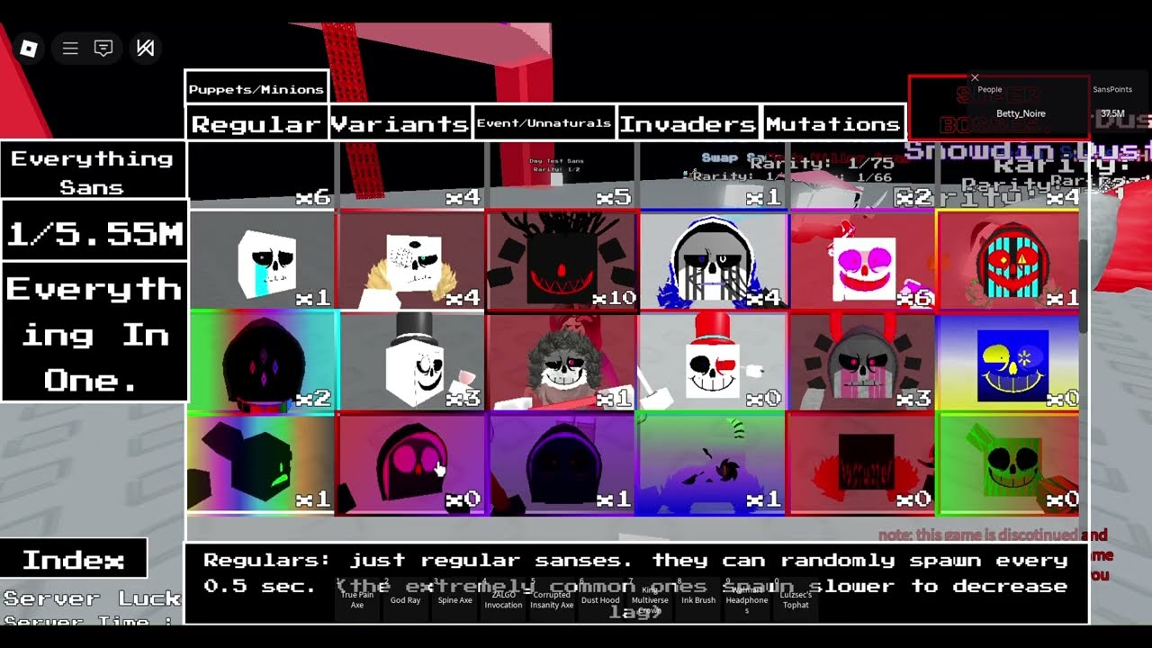 The Sans rng fangames conclusion. (Index showcase in most sans.rng games i've played)