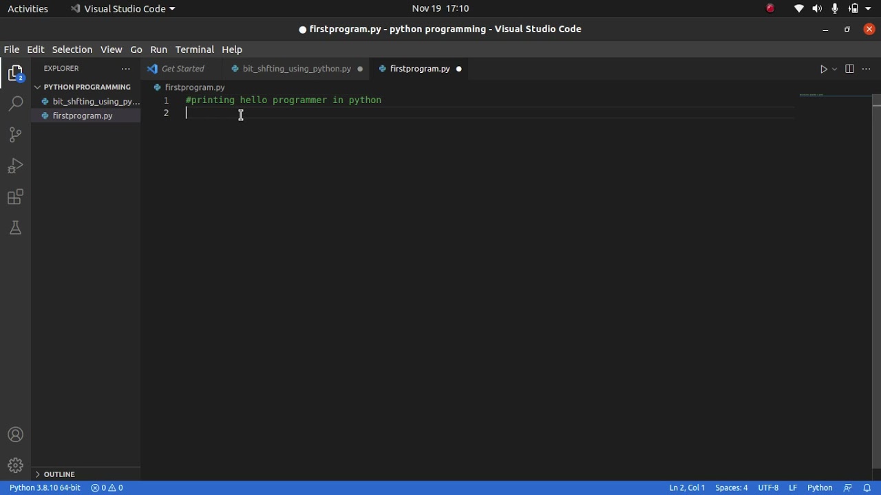 python hello programmer