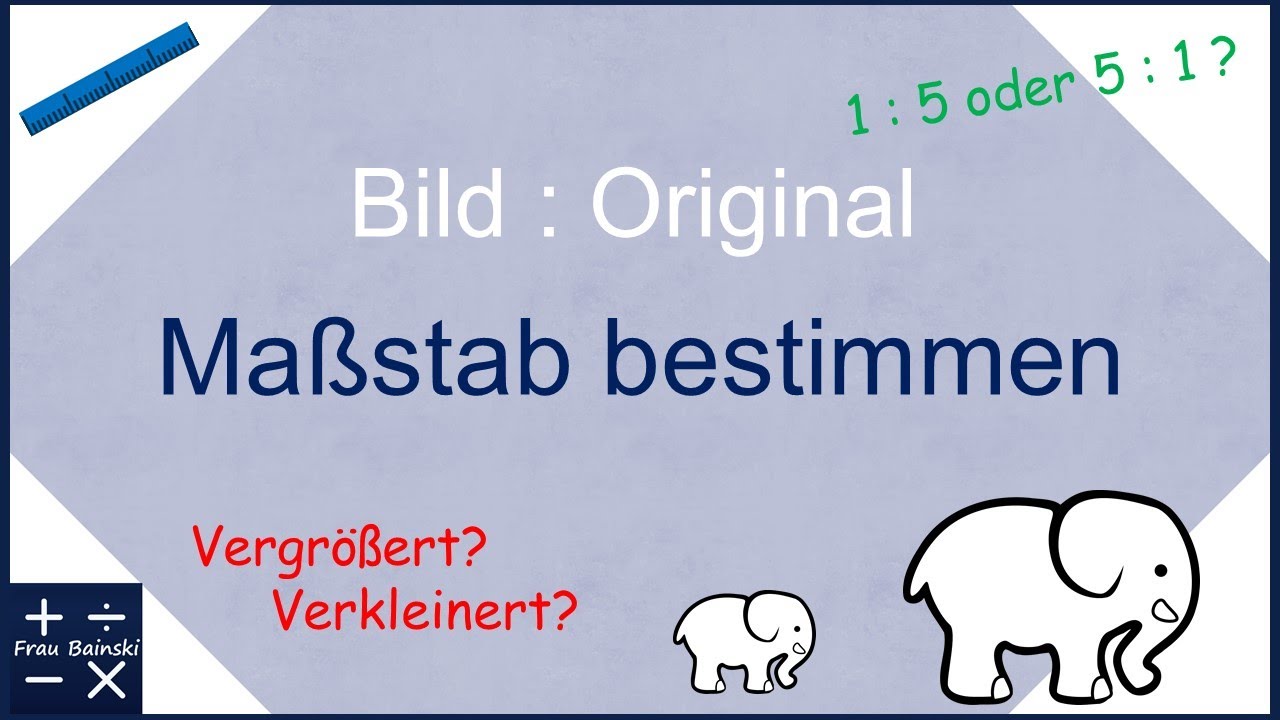 Maßstab: Wie bestimmt man den Maßstab? Vergrößern und Verkleinern erkennen...
