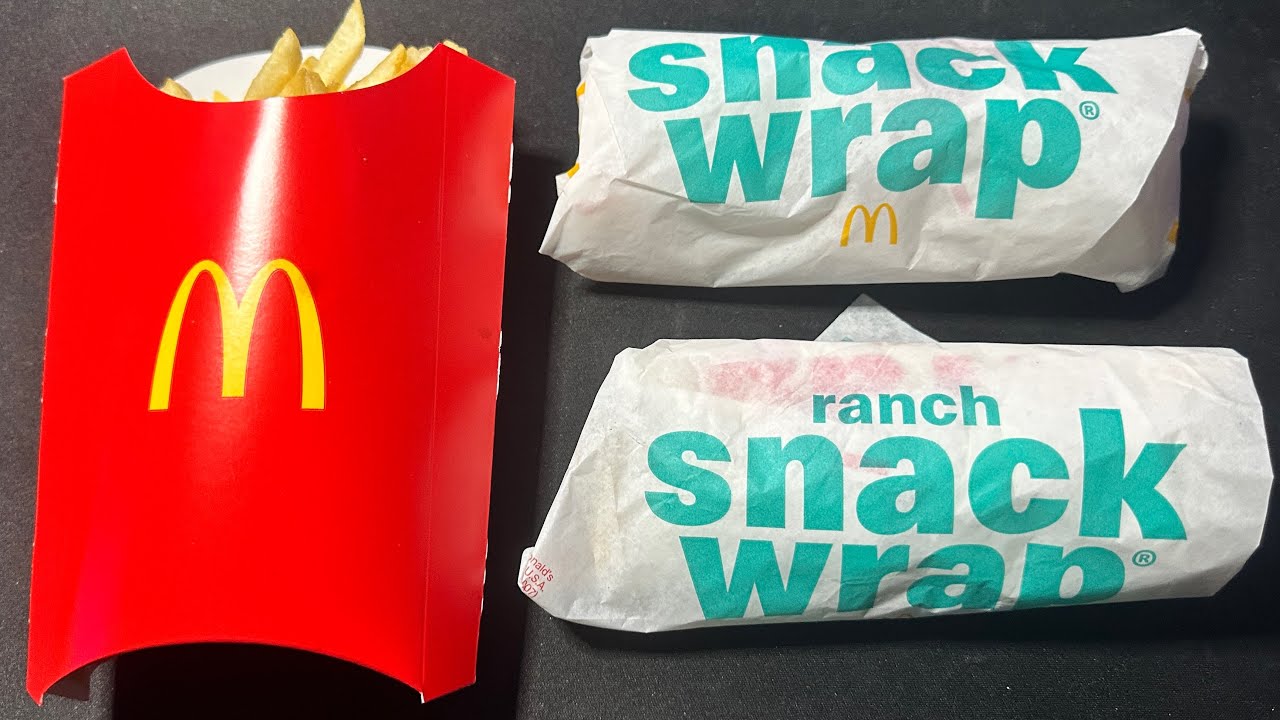 ASMR McDonalds Ranch Chicken Snack Wrap and Fries Whispered Ramble Eating