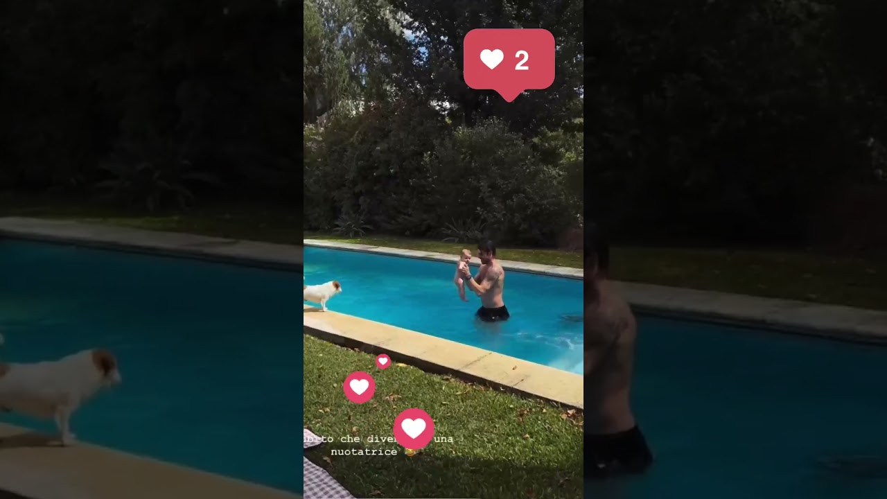 Ignazio Moser in piscina con Clara. #perte #gossipcommunity #ignaziomoser