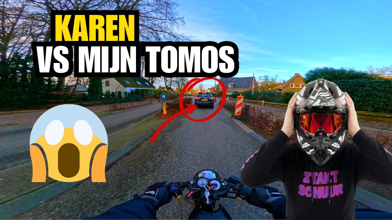 Karen brake checkt mijn Tomos!