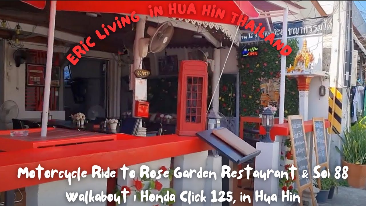 Motorcycle Ride to Rose Garden Restaurant & Soi 88 Walkabout | Honda Click 125