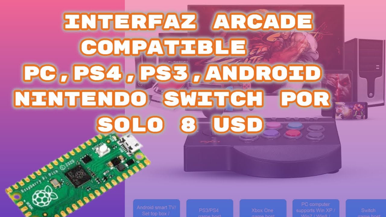 cómo tener una interfaz arcade por solo 8 USD, pc,PS4,PS3,android, Nintendo.