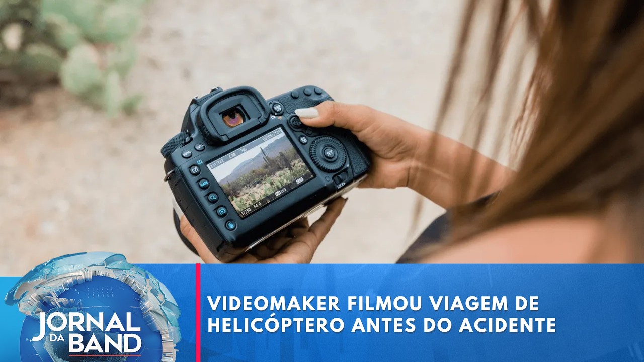 Videomaker publicou imagens do helic&oacute;ptero antes da queda com Rick | Jornal da Band