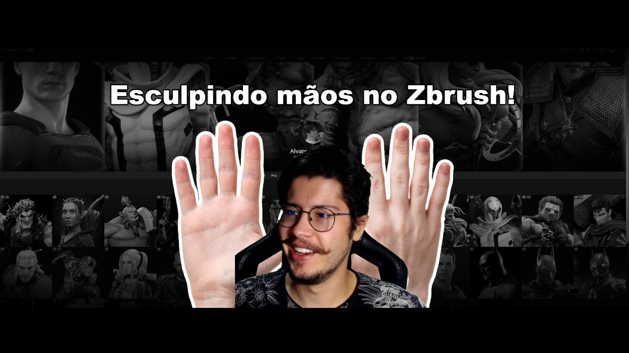 🛑 Live: Esculpindo mãos no Zbrush!
