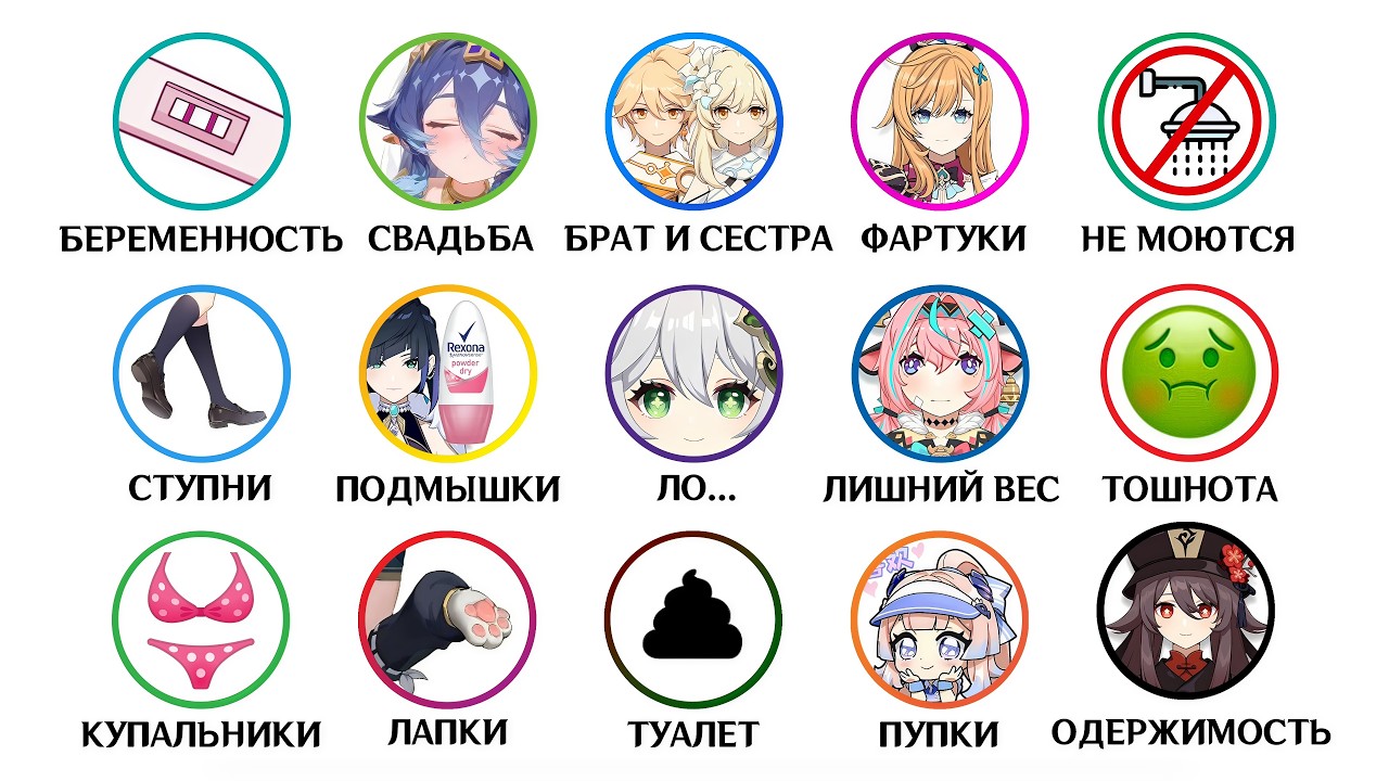 Все странные фетиши игроков Геншина за 15 минут