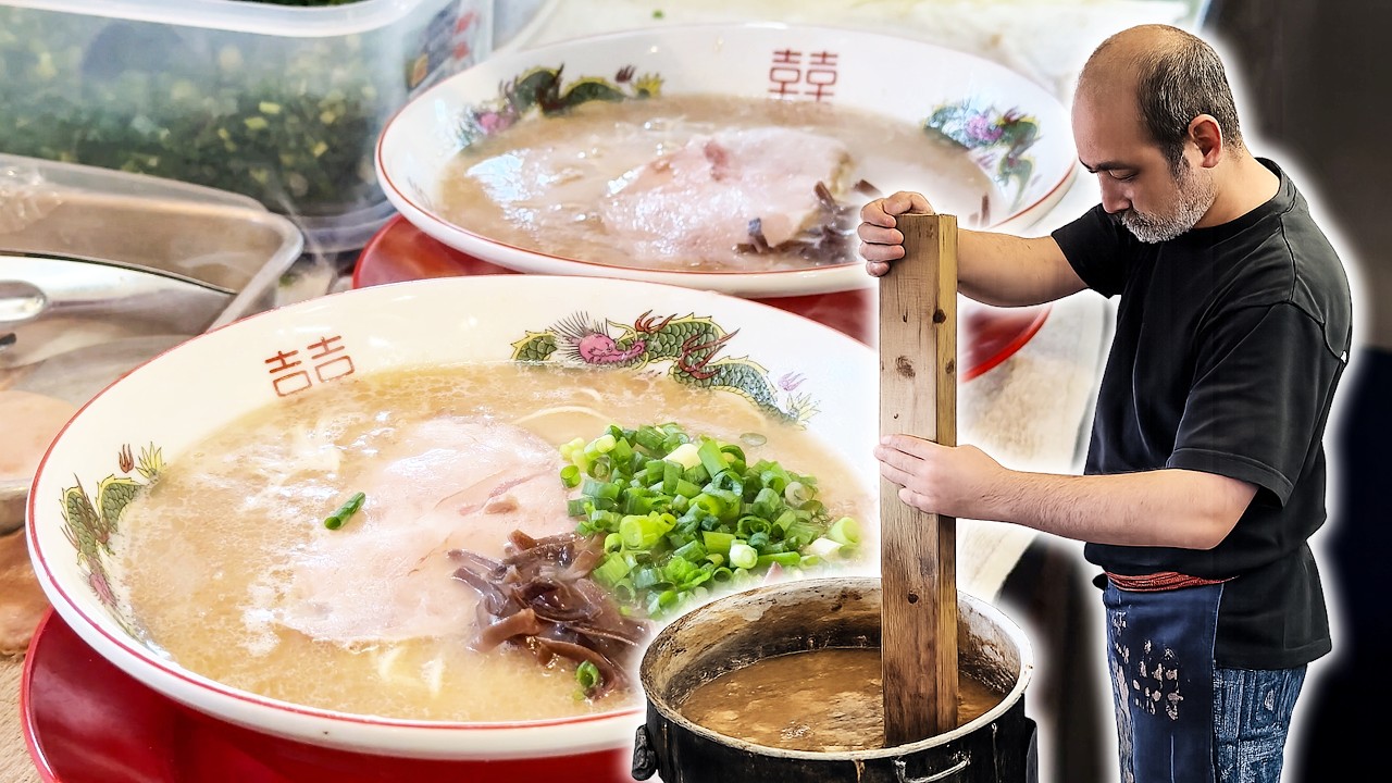 Why This Smelliest Japanese Ramen Shop Has a 1-Hour Line Before Opening! Too Smelly & Too Addictive🍜