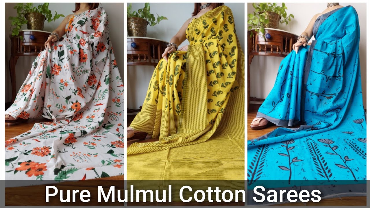 Daily Wear Cotton Sarees | Wholesale Price | Cod Available 👍 #mulmulcottonsarees 