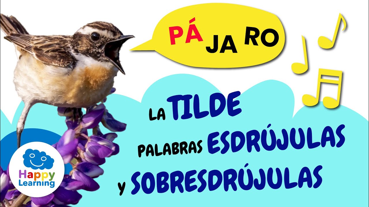LA TILDE Y LAS PALABRAS ESDRÚJULAS| ORTOGRAFÍA PARA NIÑOS | Happy Learning ✍🏼🧑🏽‍🏫👍🏻 #tilde #acento