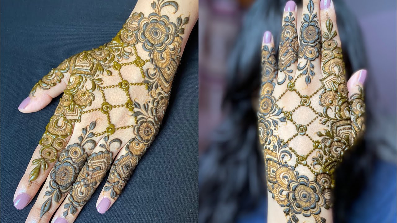 Box shape & floral exclusive henna design ~ Henna Artistry by Nowrin