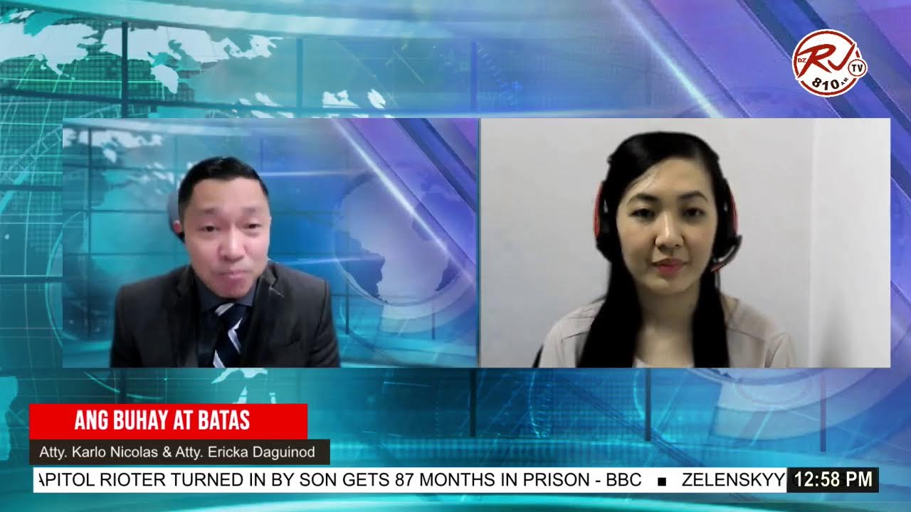 Ang Buhay At Batas - Hosted by:  Atty. Karlo Nicolas and Atty. Ericka Daguinod   - August 02, 2022