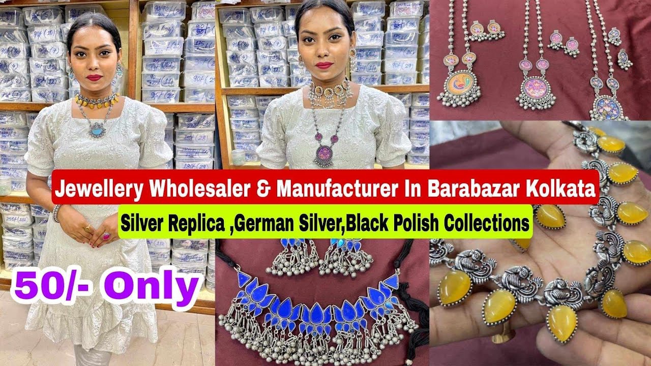 Jewellery Wholesale Market In Barabazar Kolkata | Digital Print Earrings,Choker Set Collections