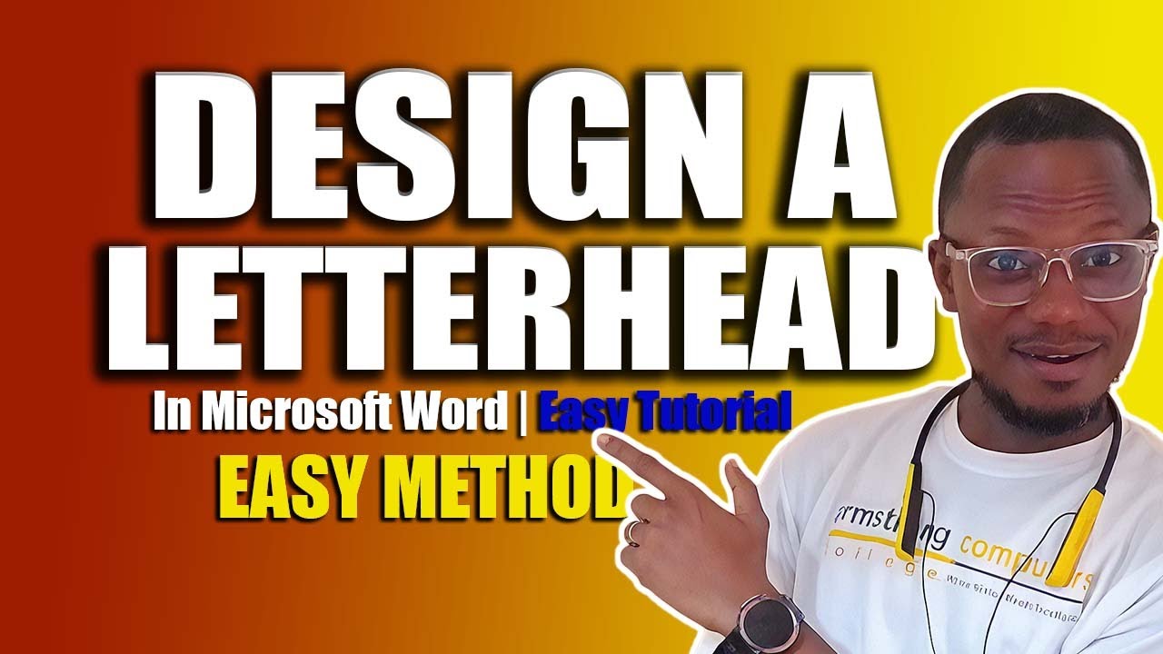 How to Design a Professional Letterhead in Microsoft Word | Step by Step Tutorial for Students
