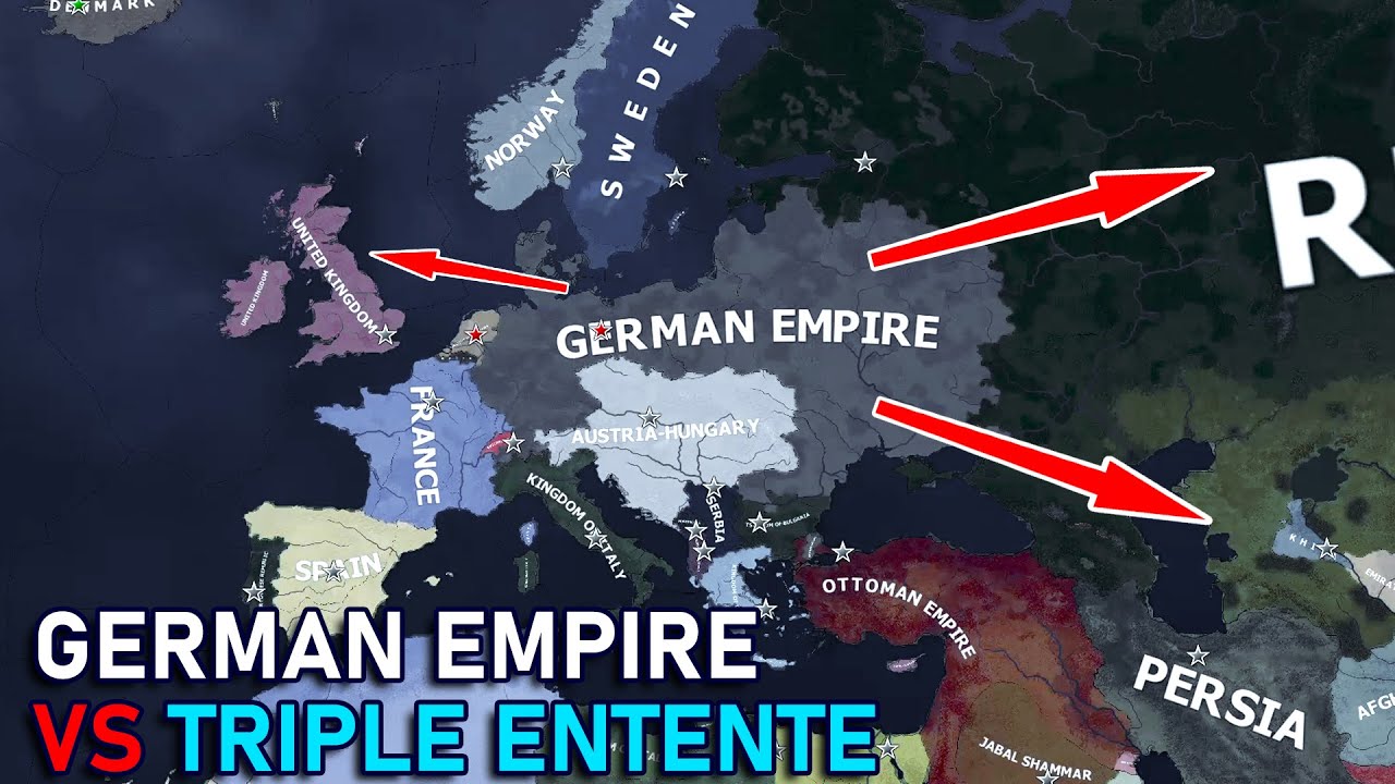 Ultra Tech Germany VS World in WWI-HOI4 Timelapse