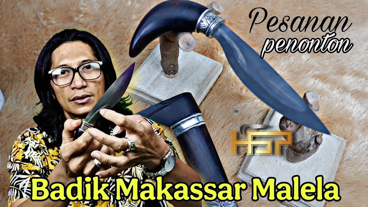 Badik Makasar malela dari cangkang mortir tua - HSP Pusaka Galeri