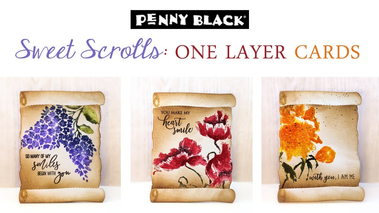 PB&J | Sweet Scrolls | One Layer Brushstroke Stamping