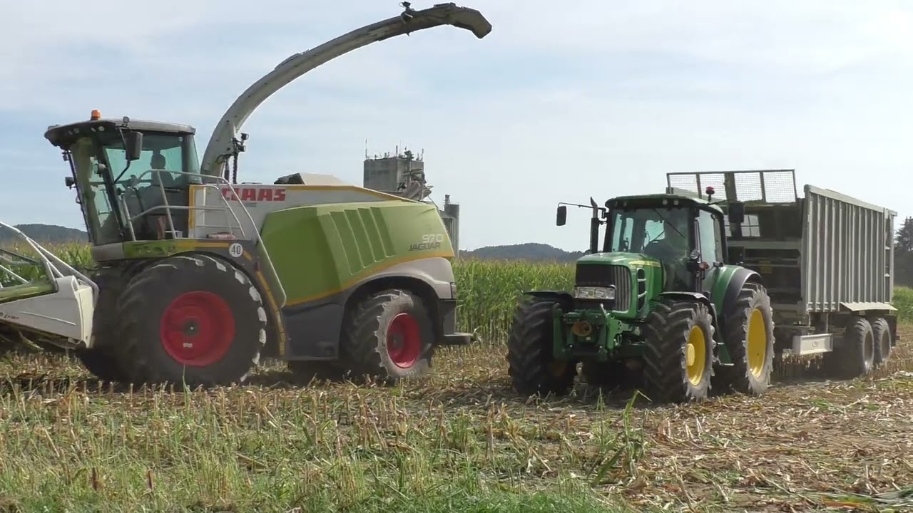 Die ersten Maisäcker fallen Claas Jaguar 970 MAN V8 Sound   Neues Orbis 750 der Mais von Acker Landw