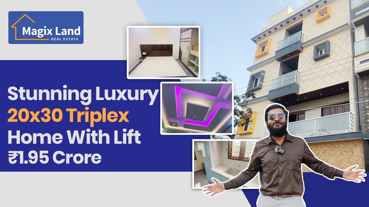 Luxury 20x30 North-East Facing Triplex House With Lift | @ ₹1.95 Crore | BDA Corner Property.....
