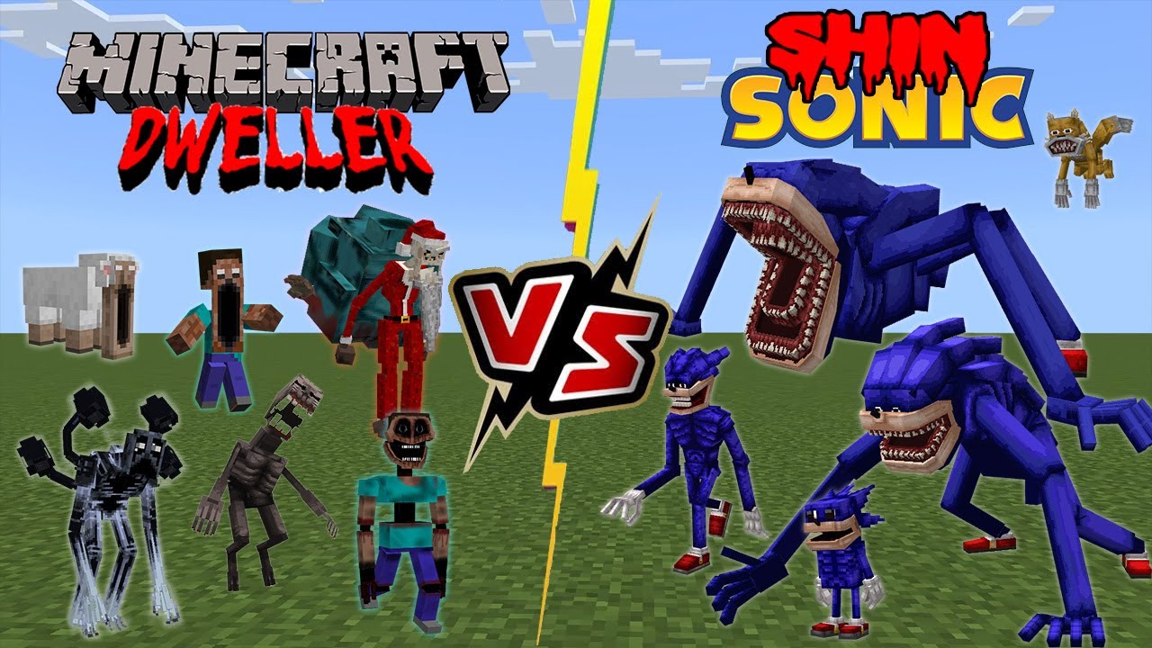 Шин Соник против всех обитателей Minecraft [Дополнение 
