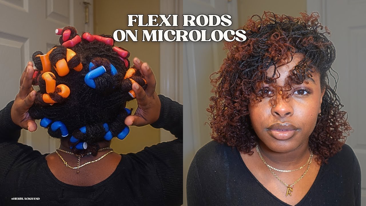 Soft Curls on DIY Microlocs | Flexi Rods | HerBlackHand