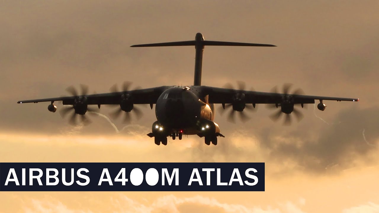 Airbus A400M Atlas STUNNING SUNSET LANDING with Wake Vortex!
