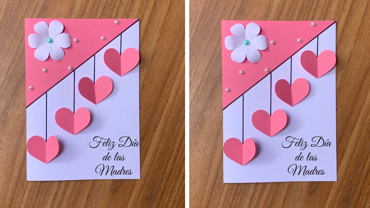 &iexcl;IMPRESIONANTE Tarjeta para el D&iacute;a de la Madre Hecha a Mano! F&aacute;cil, Bonita y R&aacute;pida de Hacer