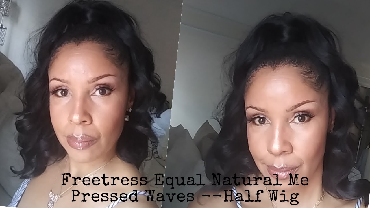 FREETRESS EQUAL NATURAL ME -- NATURAL PRESSED WAVES -- DRWASTRING HALF WIG