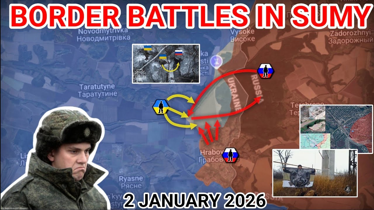 Sumy Border Clashes Intensify | Russian Push South of Kostyantynivka [2 January 2026]