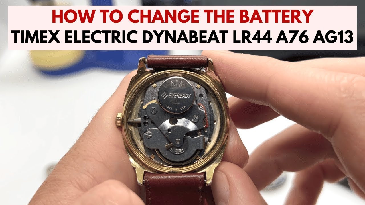 Как заменить батарейку в часах Timex Electric Dynabeat | Замена батарейки LR44 A76 AG13